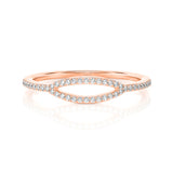 Solid Gold Open Marquise Diamond Loop Ring