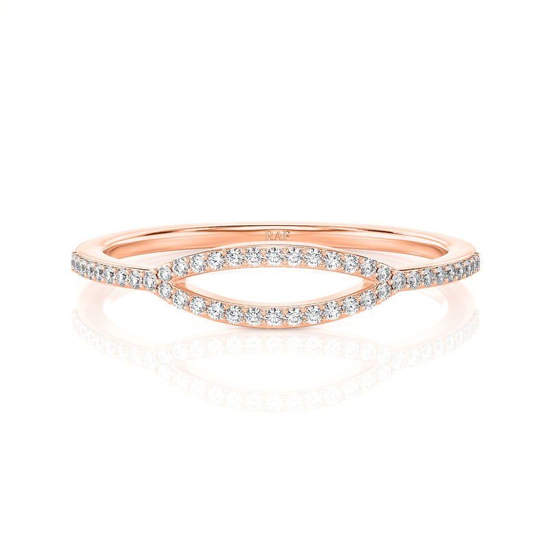 Open Marquise Diamond Loop Ring