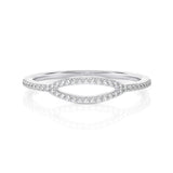 Solid Gold Open Marquise Diamond Loop Ring