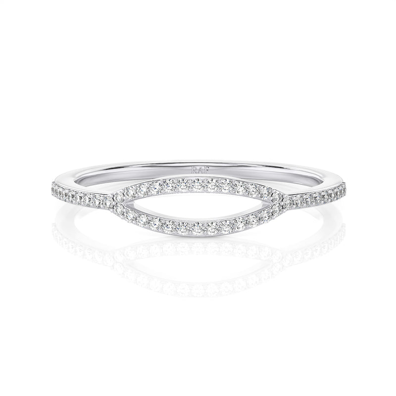 Open Marquise Diamond Loop Ring