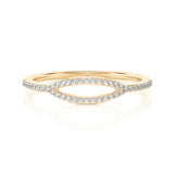 Solid Gold Open Marquise Diamond Loop Ring
