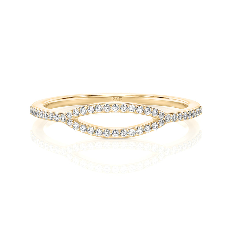 Open Marquise Diamond Loop Ring