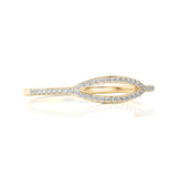 Solid Gold Open Marquise Diamond Loop Ring