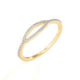 Solid Gold Open Marquise Diamond Loop Ring