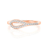 Solid Gold Diamond Loop Ring