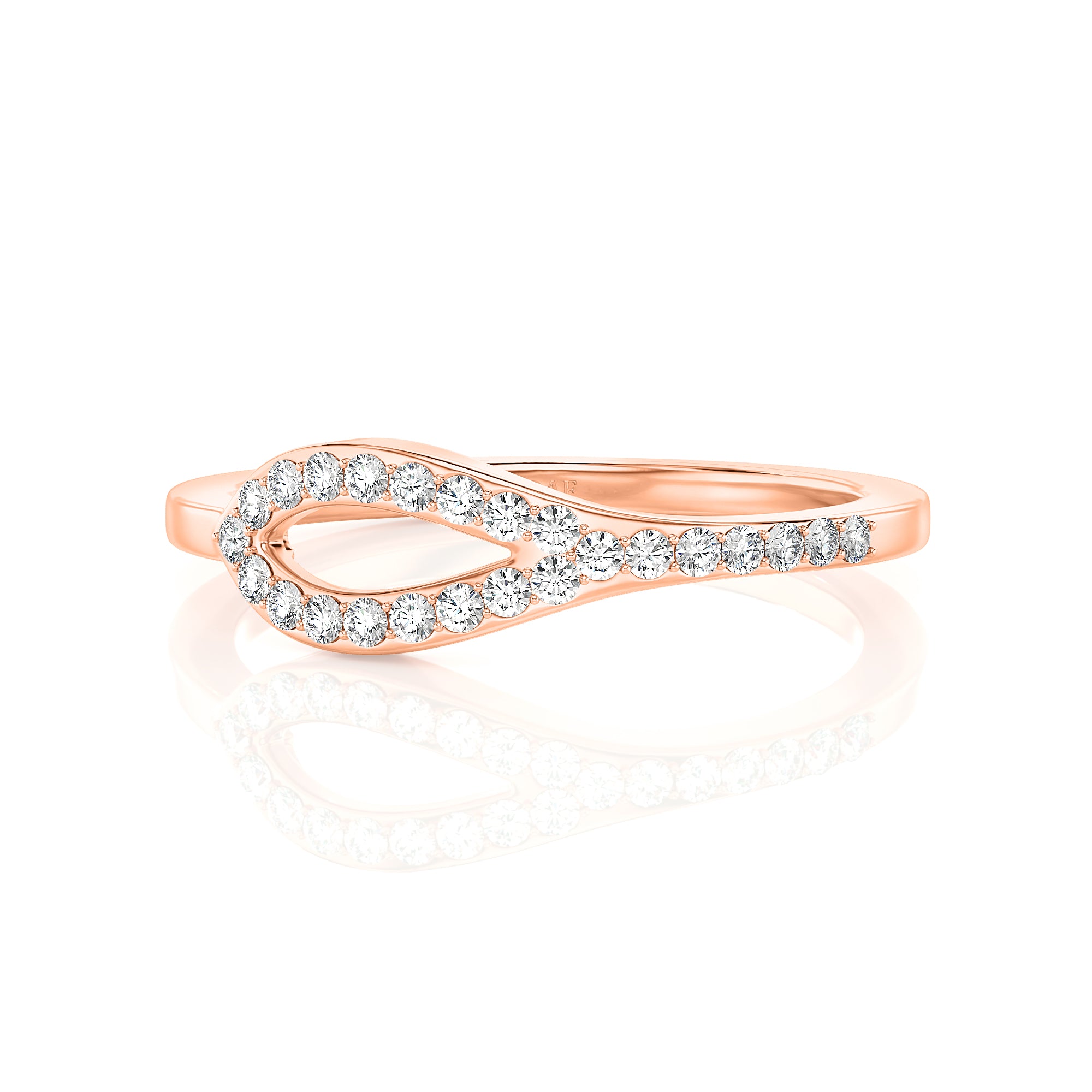 Solid Gold Diamond Loop Ring