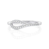 Solid Gold Diamond Loop Ring