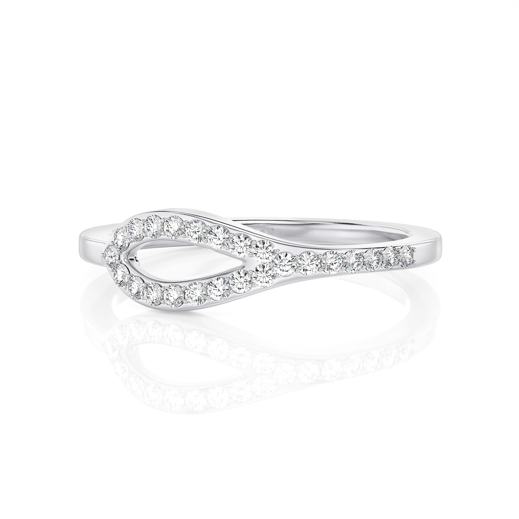 Solid Gold Diamond Loop Ring