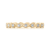 Solid Gold Milgrain Diamond Eternity Band
