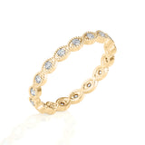 Solid Gold Milgrain Diamond Eternity Band