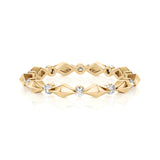 Solid Gold Geo Stack Diamond Ring