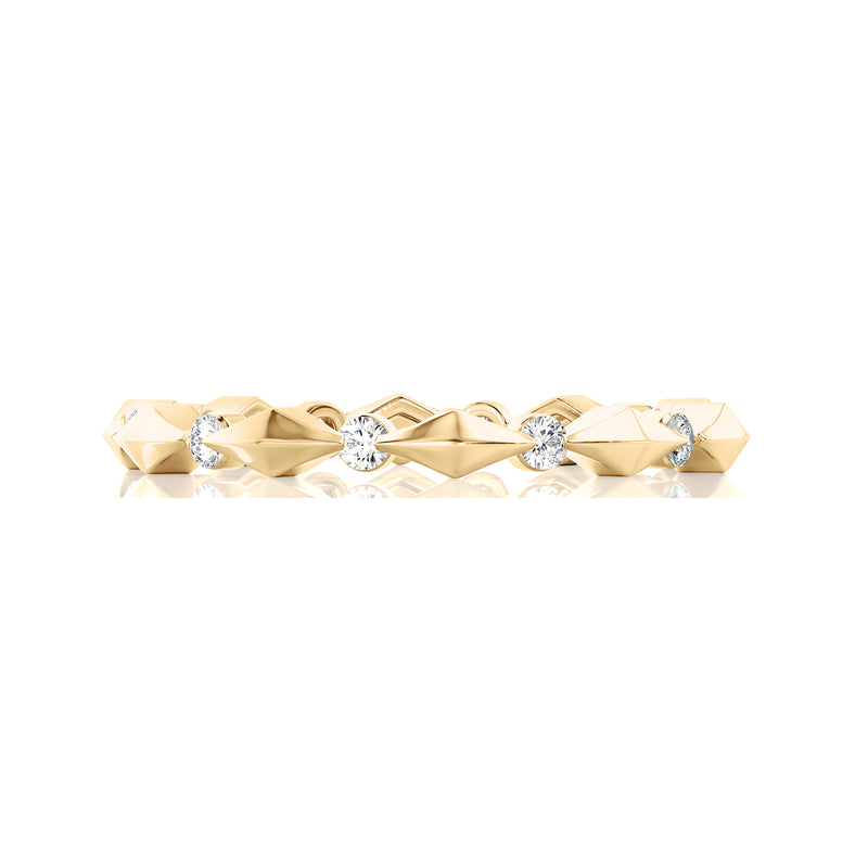 Geo Stack Diamond Ring