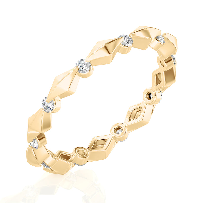 Geo Stack Diamond Ring