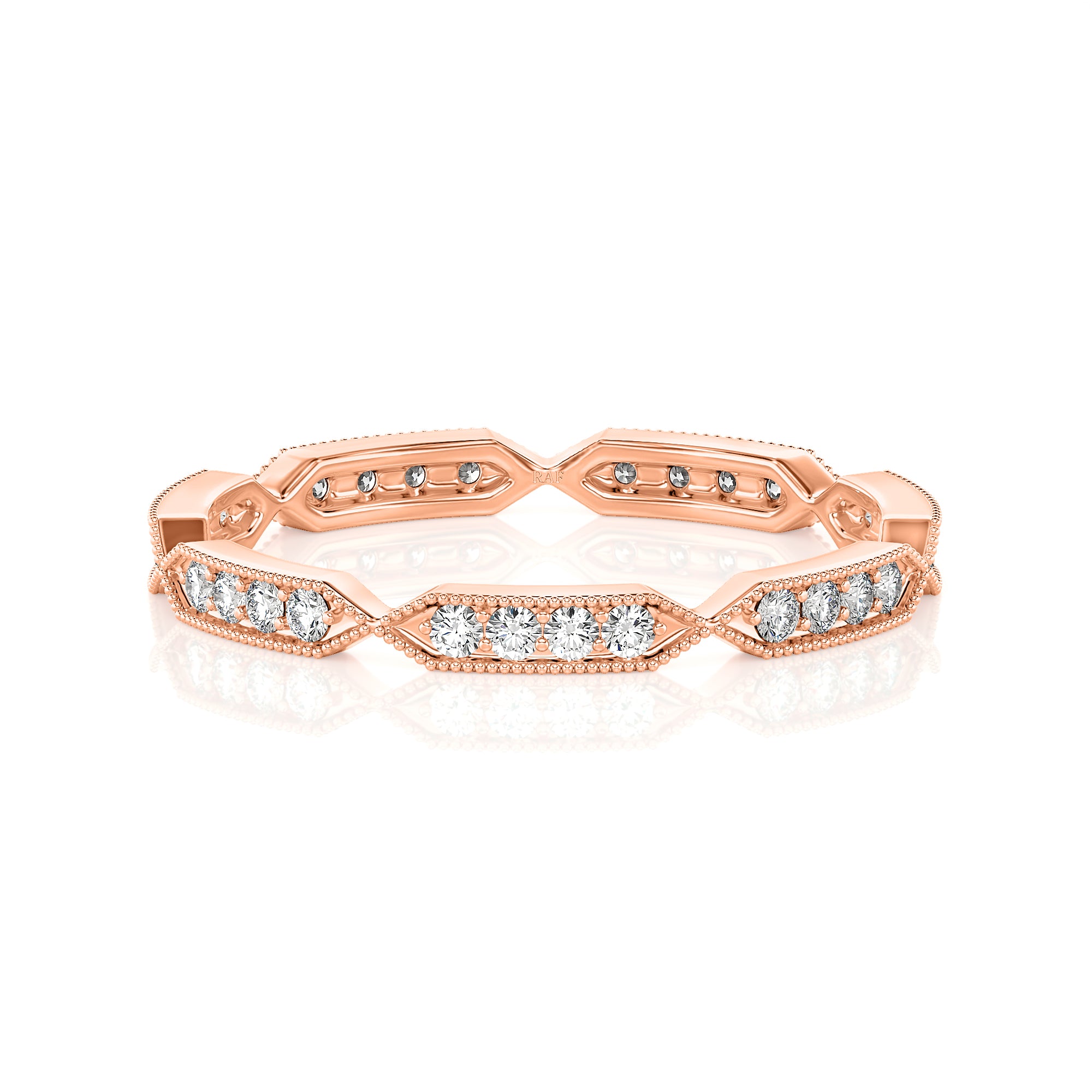Solid Gold Diamond Twist Eternity Band