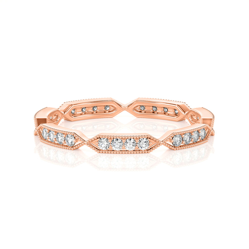 Diamond Twist Eternity Band