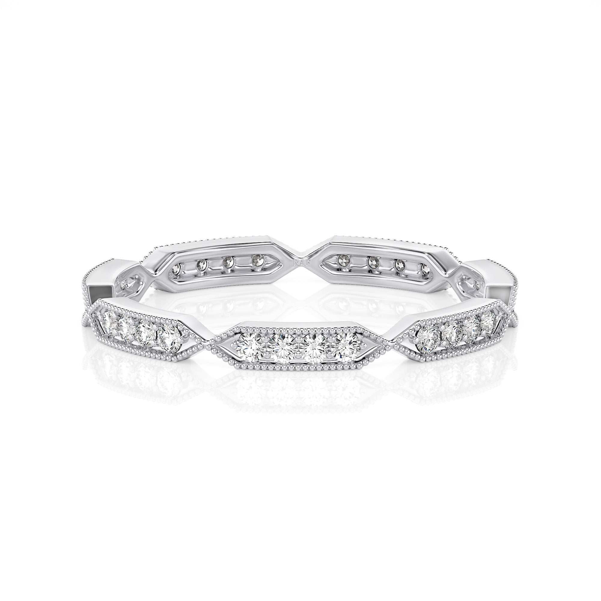 Solid Gold Diamond Twist Eternity Band