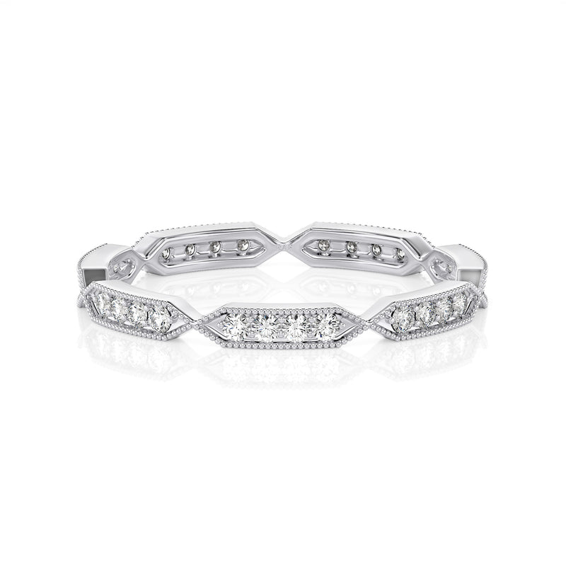 Diamond Twist Eternity Band