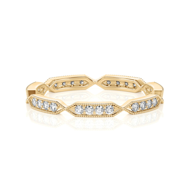 Diamond Twist Eternity Band