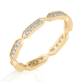 Solid Gold Diamond Twist Eternity Band