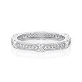 Solid Gold Diamond X Stacking Ring