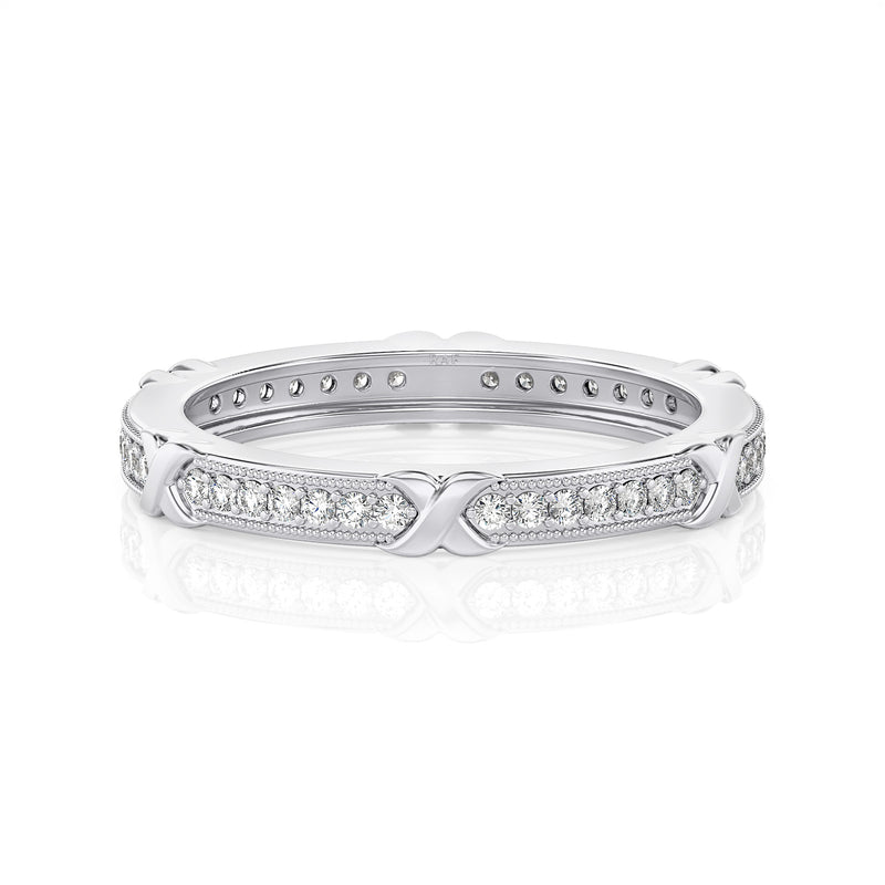 Diamond X Stacking Ring