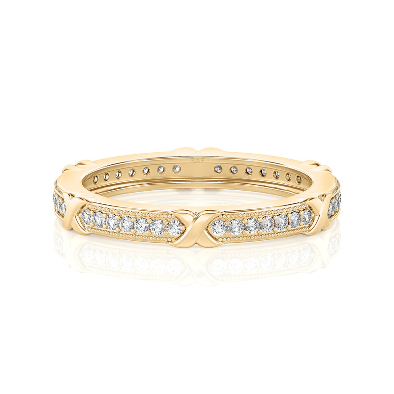 Diamond X Stacking Ring