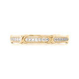Solid Gold Diamond X Stacking Ring