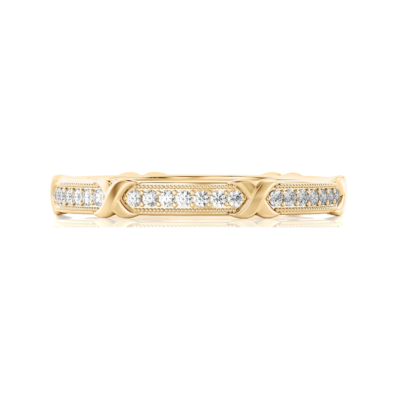 Diamond X Stacking Ring