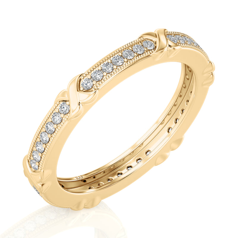 Diamond X Stacking Ring