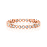 Solid Gold Milgrain Diamond Full Eternity Band
