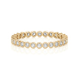 Solid Gold Milgrain Diamond Full Eternity Band