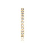 Solid Gold Milgrain Diamond Full Eternity Band