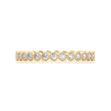 Solid Gold Milgrain Diamond Full Eternity Band