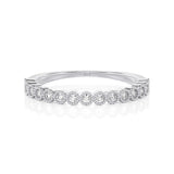 Solid Gold Milgrain Diamond Stacking Ring