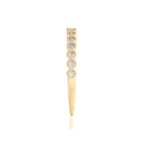Solid Gold Milgrain Diamond Stacking Ring