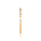 Solid Gold Pear Petals Diamond Band