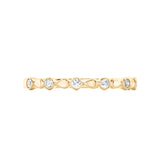 Solid Gold Pear Petals Diamond Band