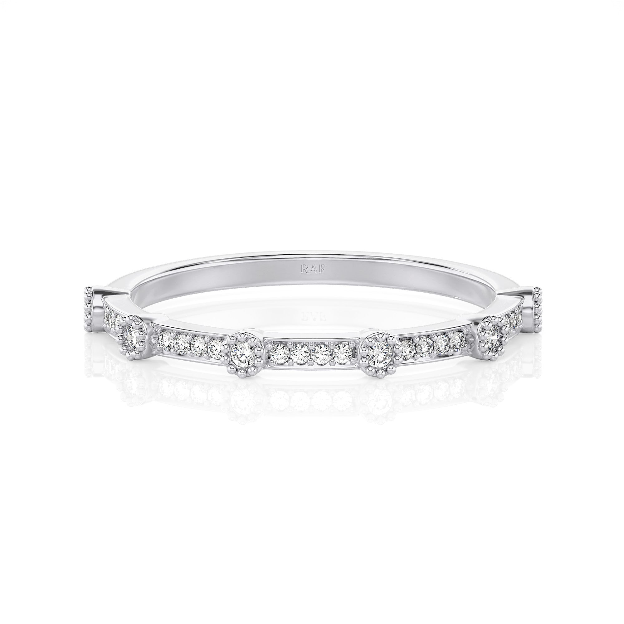 Solid Gold Diamond Minimalist Wedding Band