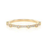 Solid Gold Diamond Minimalist Wedding Band