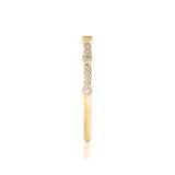 Solid Gold Diamond Minimalist Wedding Band