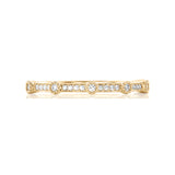 Solid Gold Diamond Minimalist Wedding Band