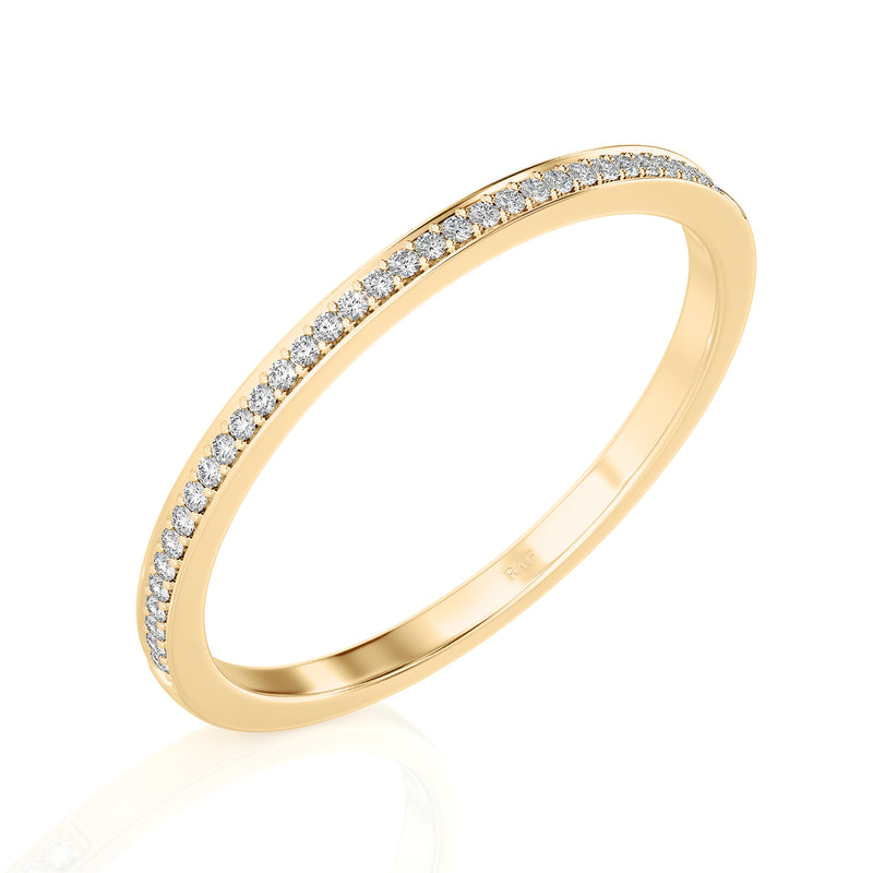 Solid Gold Diamond Stacking Band