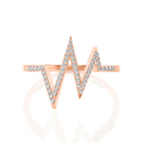 Solid Gold Wavelength Diamond Ring