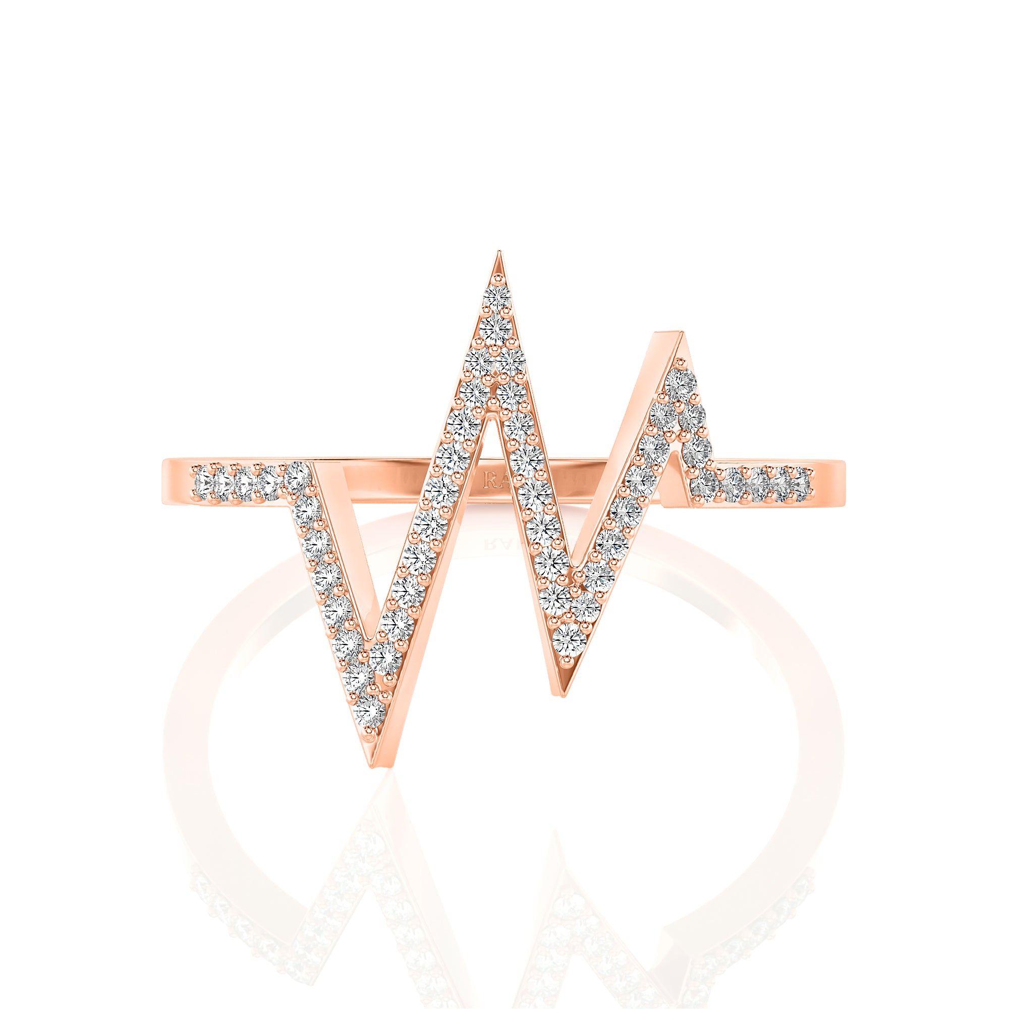Solid Gold Wavelength Diamond Ring