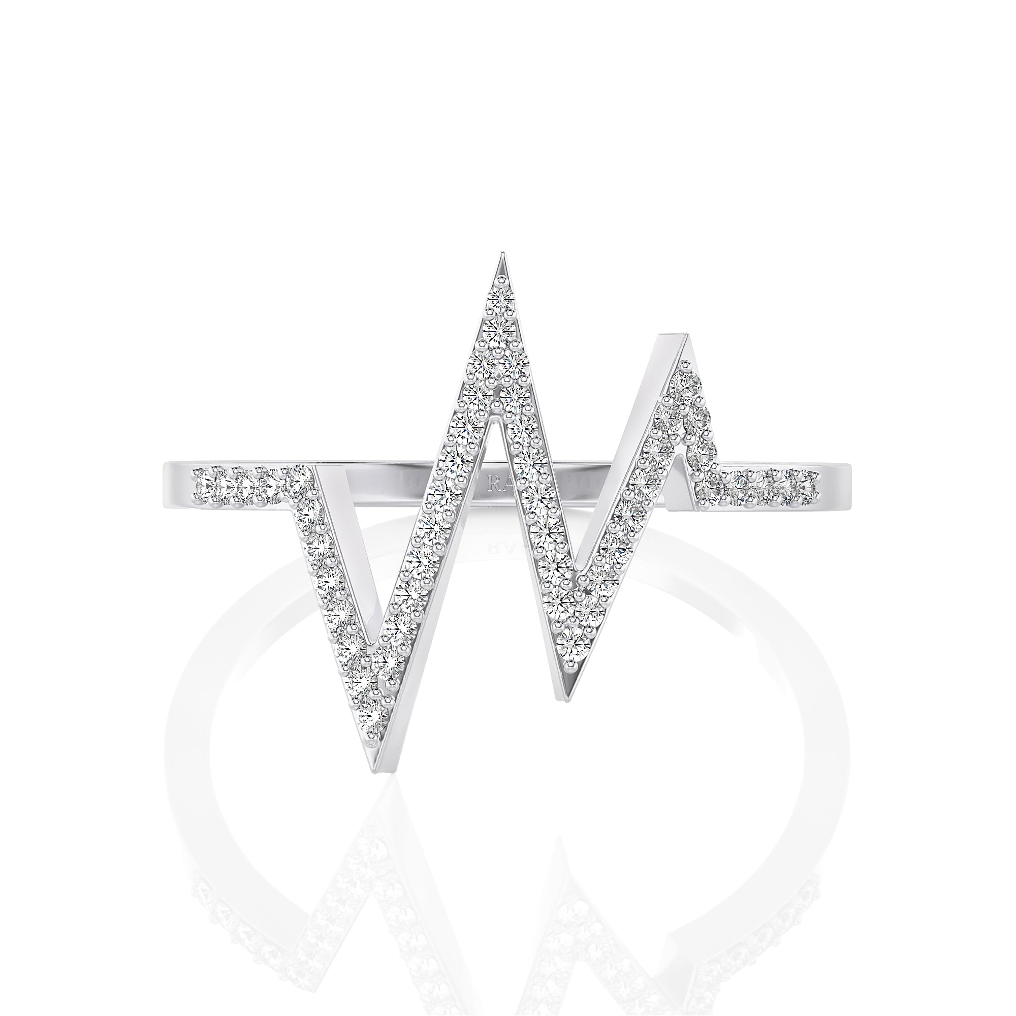 Solid Gold Wavelength Diamond Ring