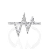 Solid Gold Wavelength Diamond Ring