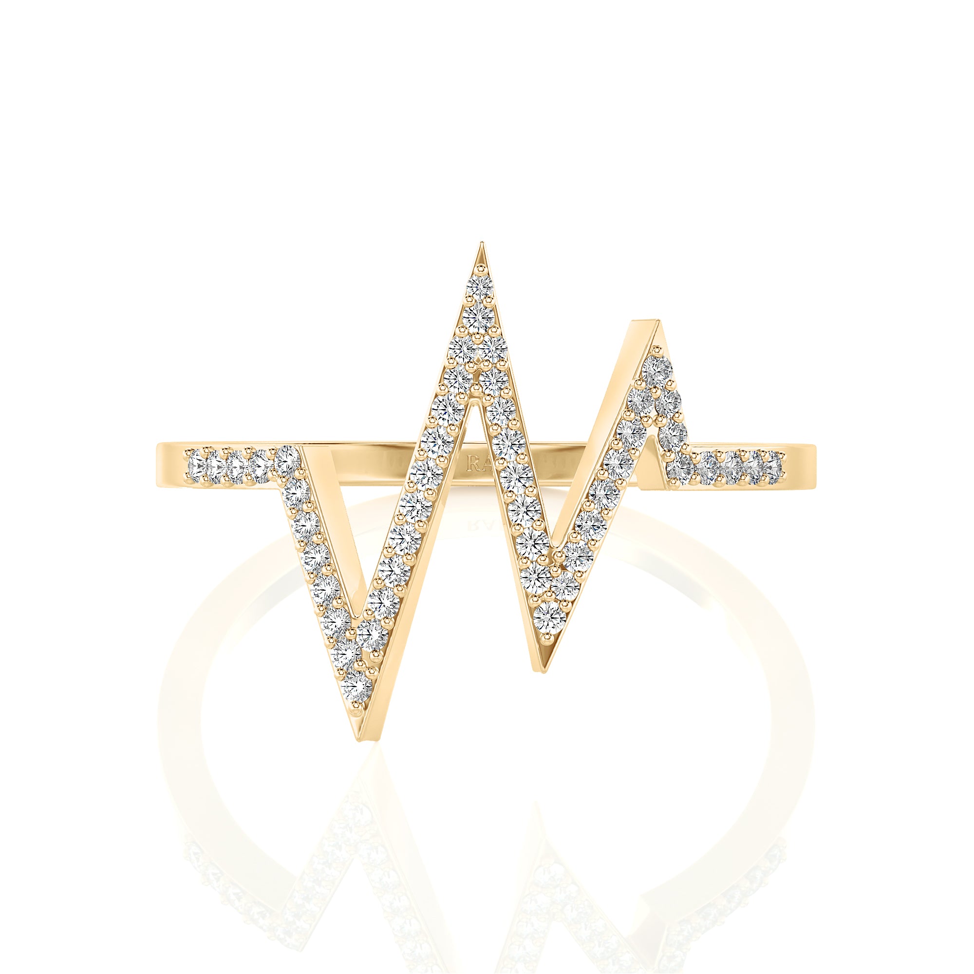 Solid Gold Wavelength Diamond Ring
