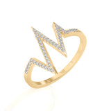 Solid Gold Wavelength Diamond Ring