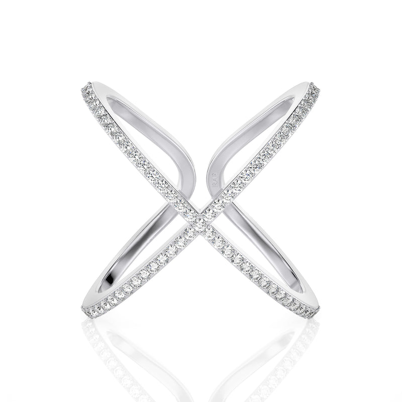 Criss Cross Diamond Ring