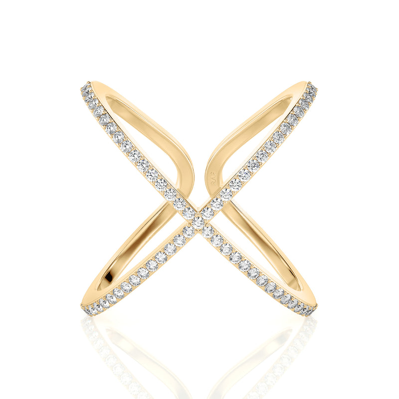 Criss Cross Diamond Ring